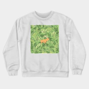 Deer in Leaves Crewneck Sweatshirt